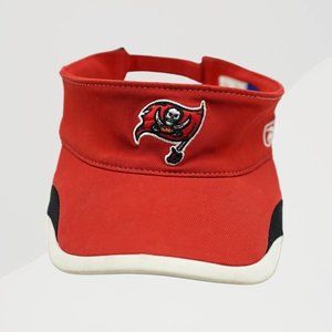 Tampa Bay Buccaneers Visor Hat Strap Back Red Embroidered Logo Adjustable Reebok